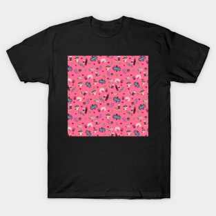 Paris Delights on Rose’ Background by MarcyBrennanArt T-Shirt